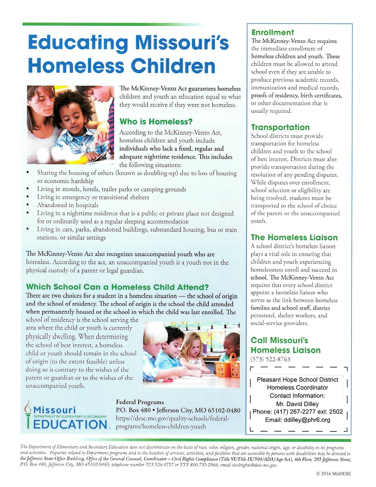 Educating Missouri's Homeless Children
