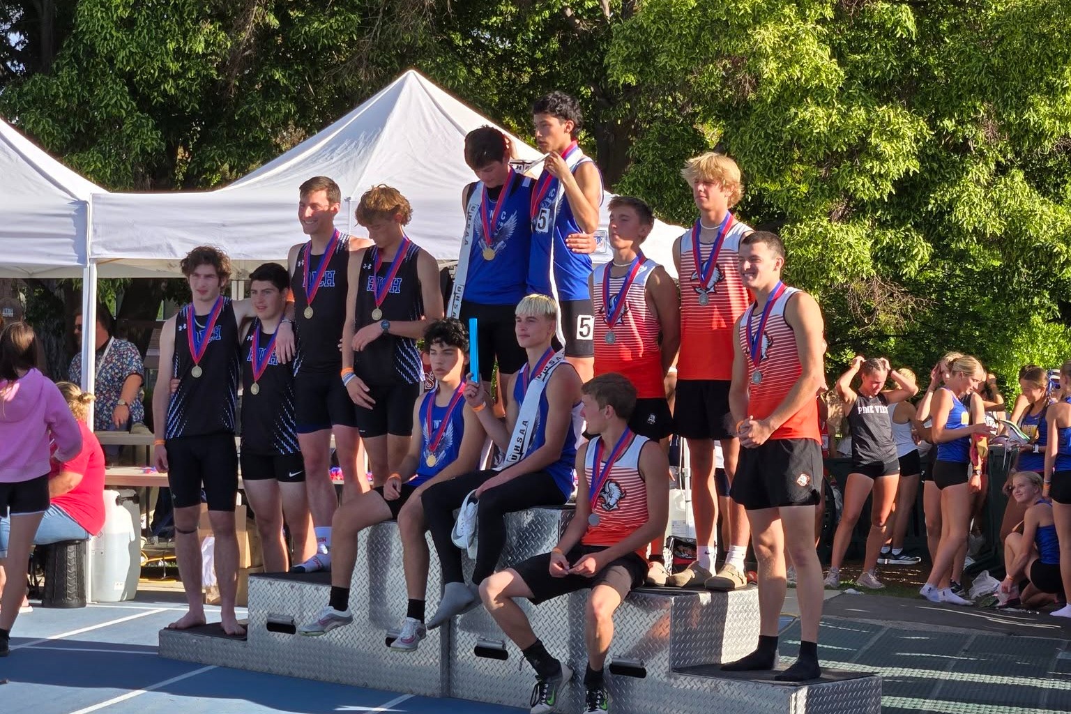 Students with medals