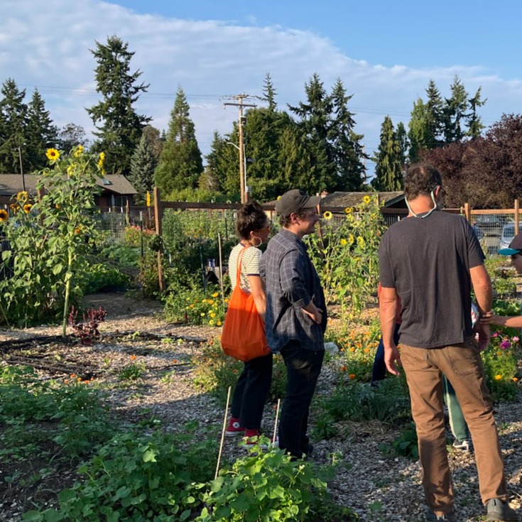 Families Checking out the Garden on Back to School Events 