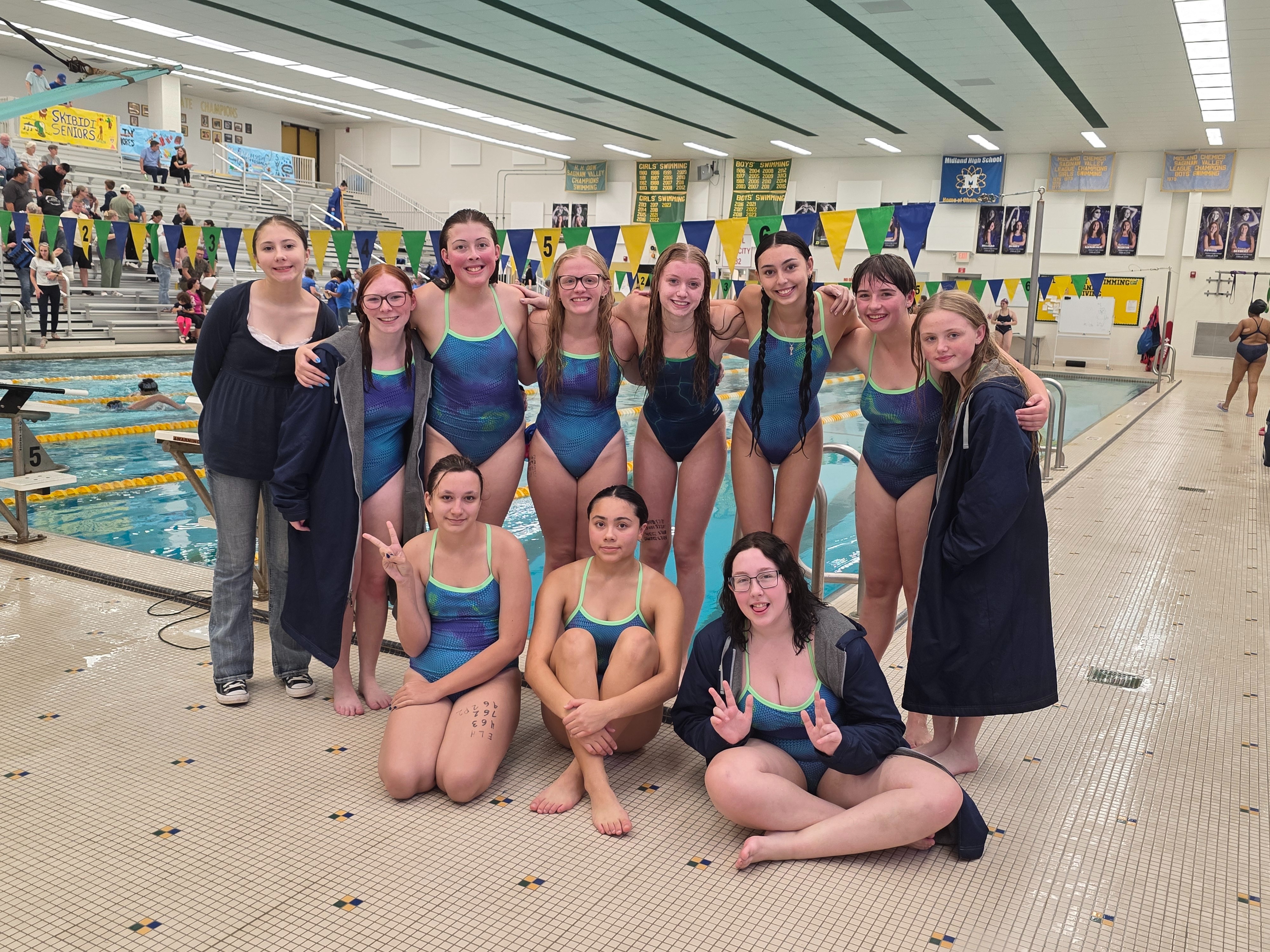 Lapeer girls swim and dive team