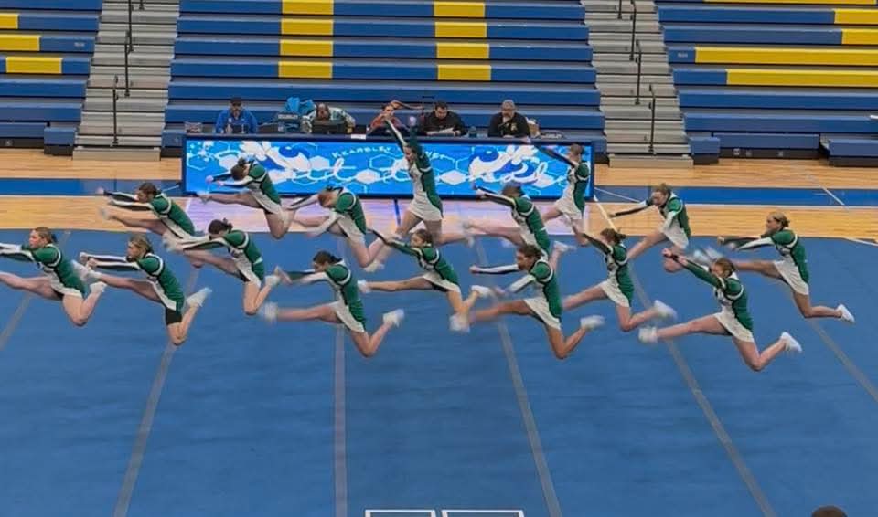 Lapeer cheerleaders in action