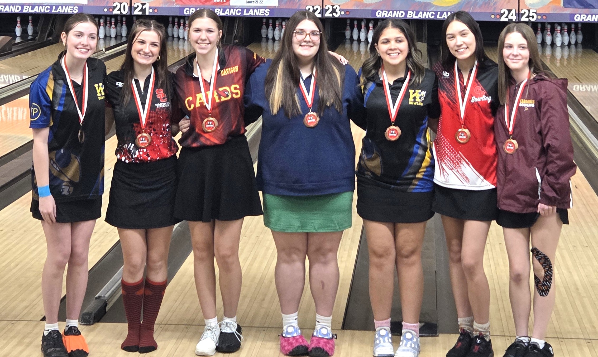 Swartz Creek bowling tournament - girls all-tournament team
