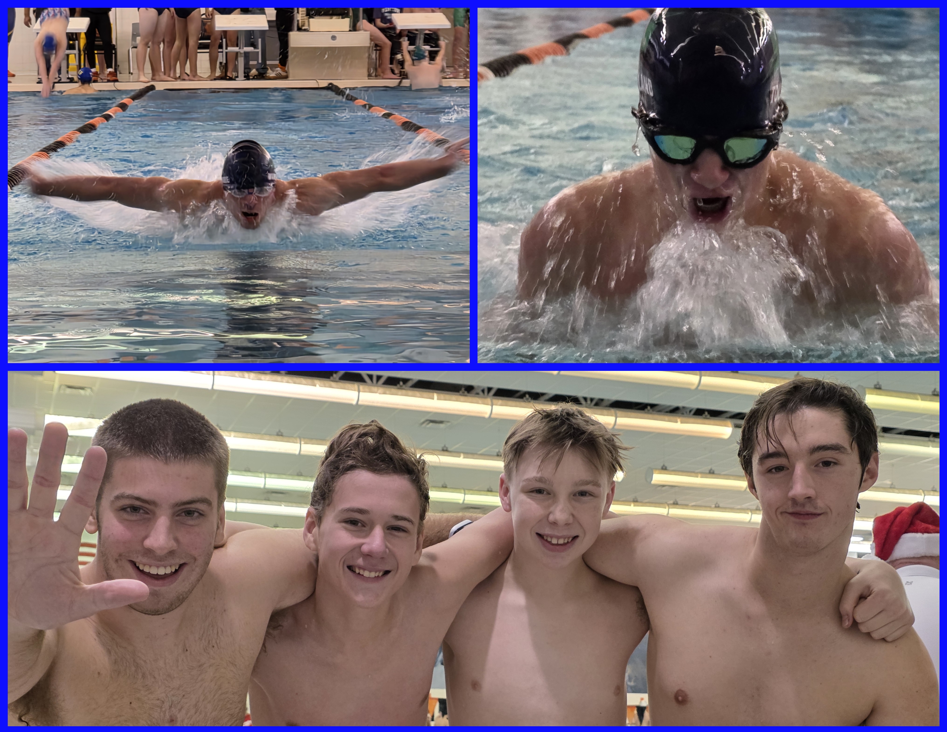 Lapeer boys swimmers at Fenton relay meet