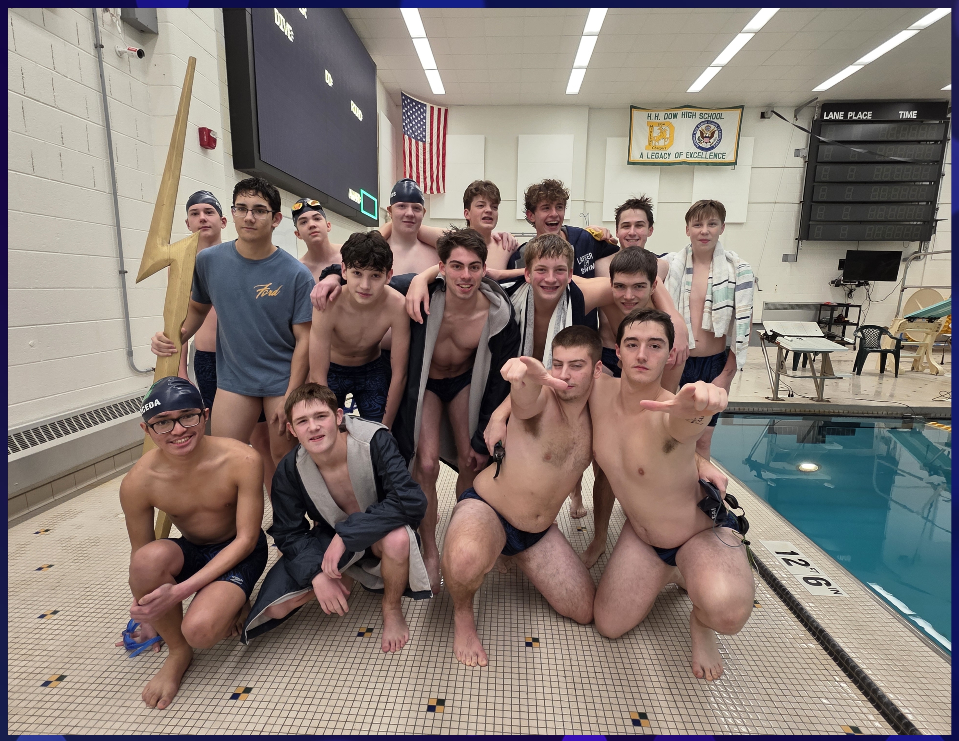 Lapeer boys swim against Dow