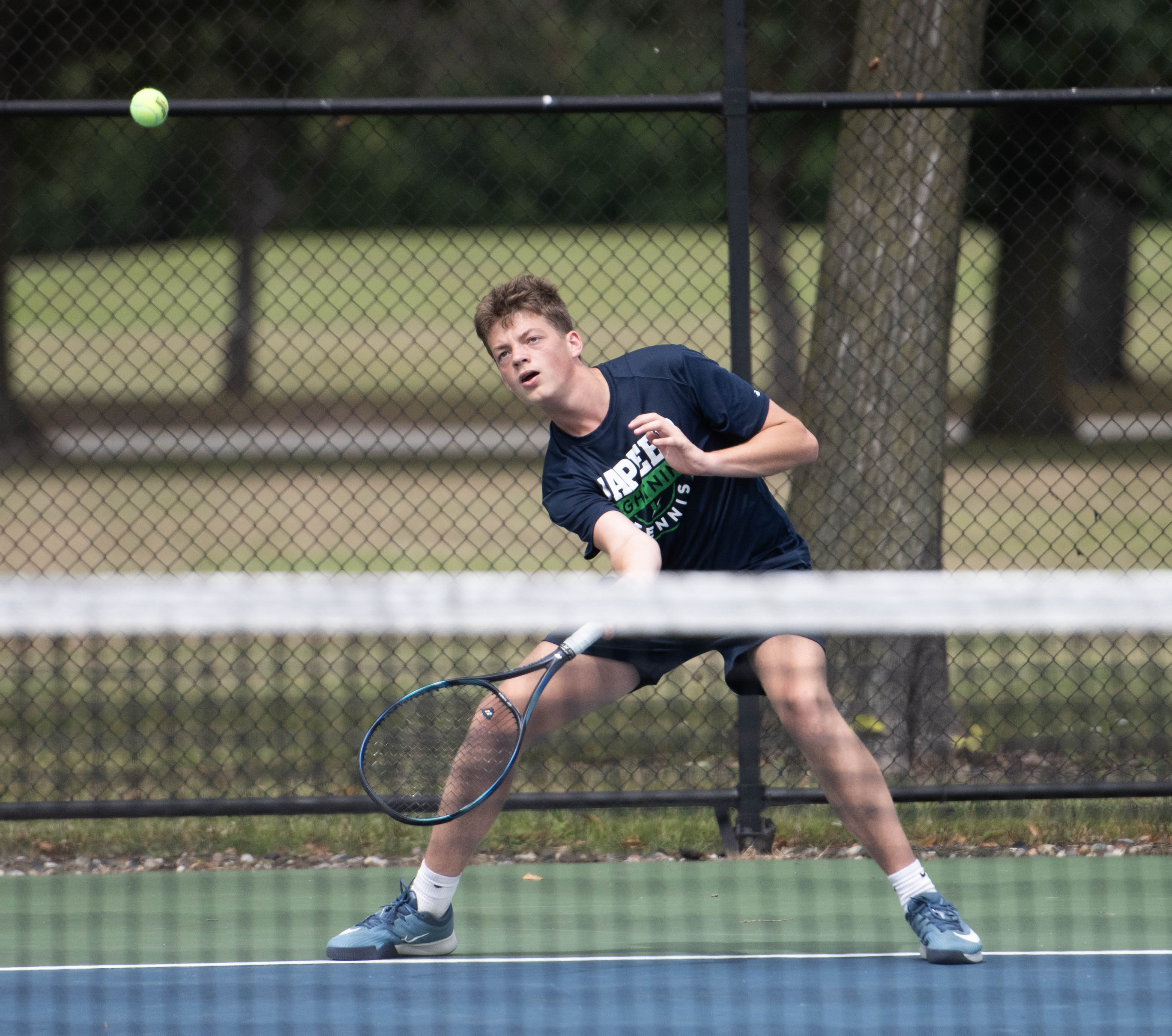 Lapeer boys tennis playing at Delta College on August 28, 2026