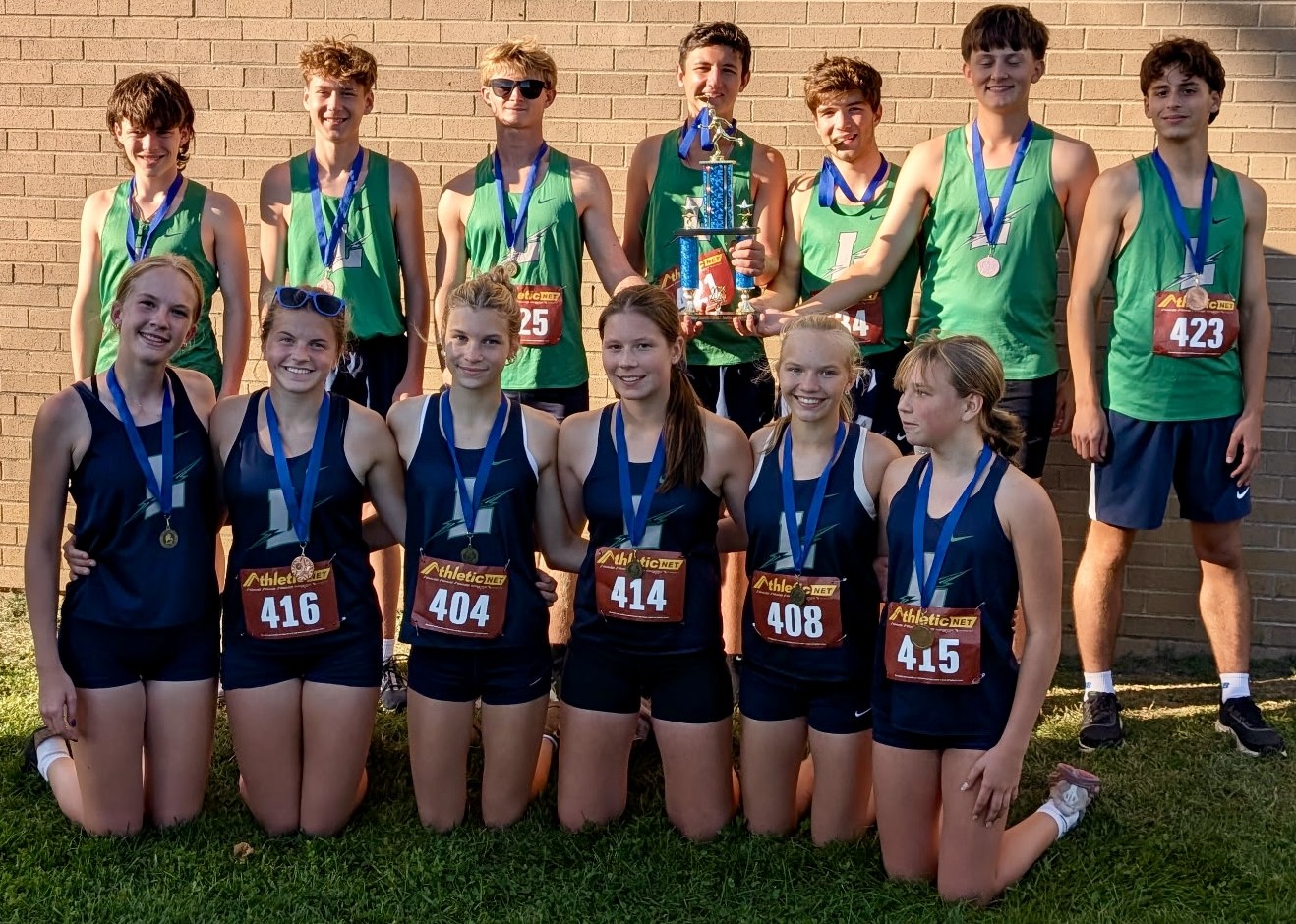 Lapeer boys and girls after a cross country meet on September 22, 2026