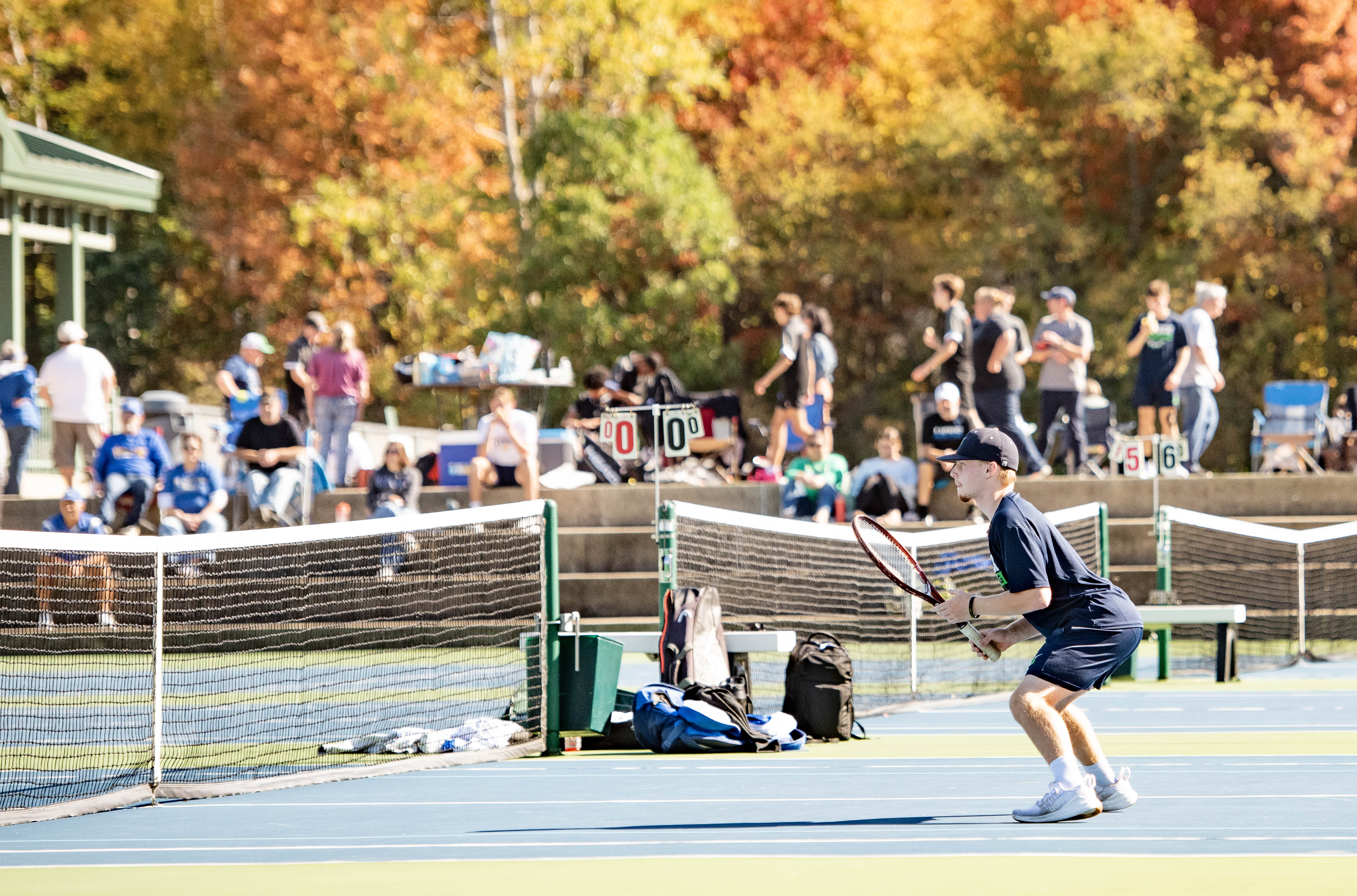 Lapeer boys tennis competing at the 2026 regional tournament