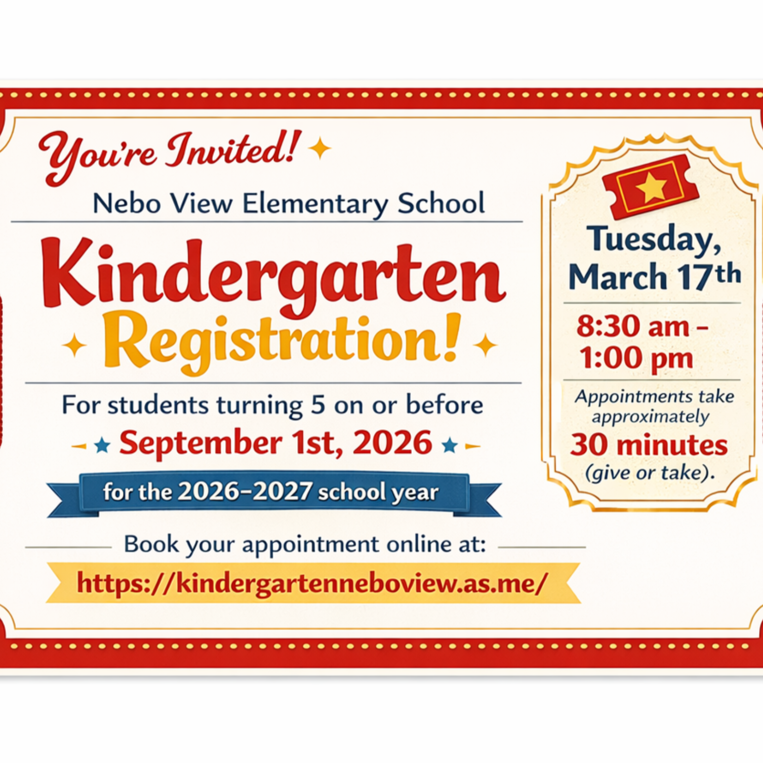 KINDERGARTEN REGISTRATION