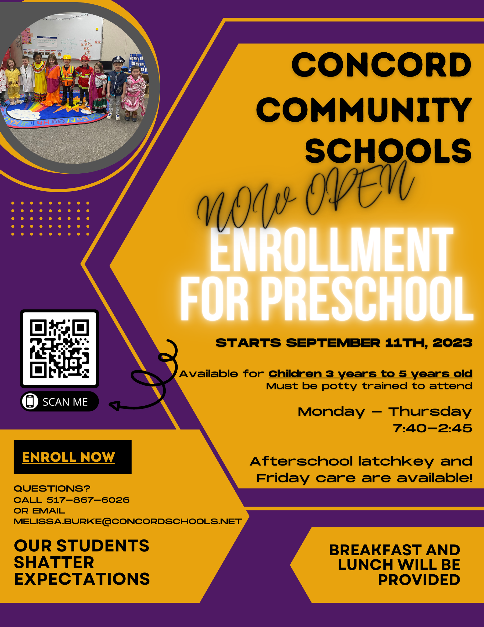 Childcare General Information | Concord Preschool