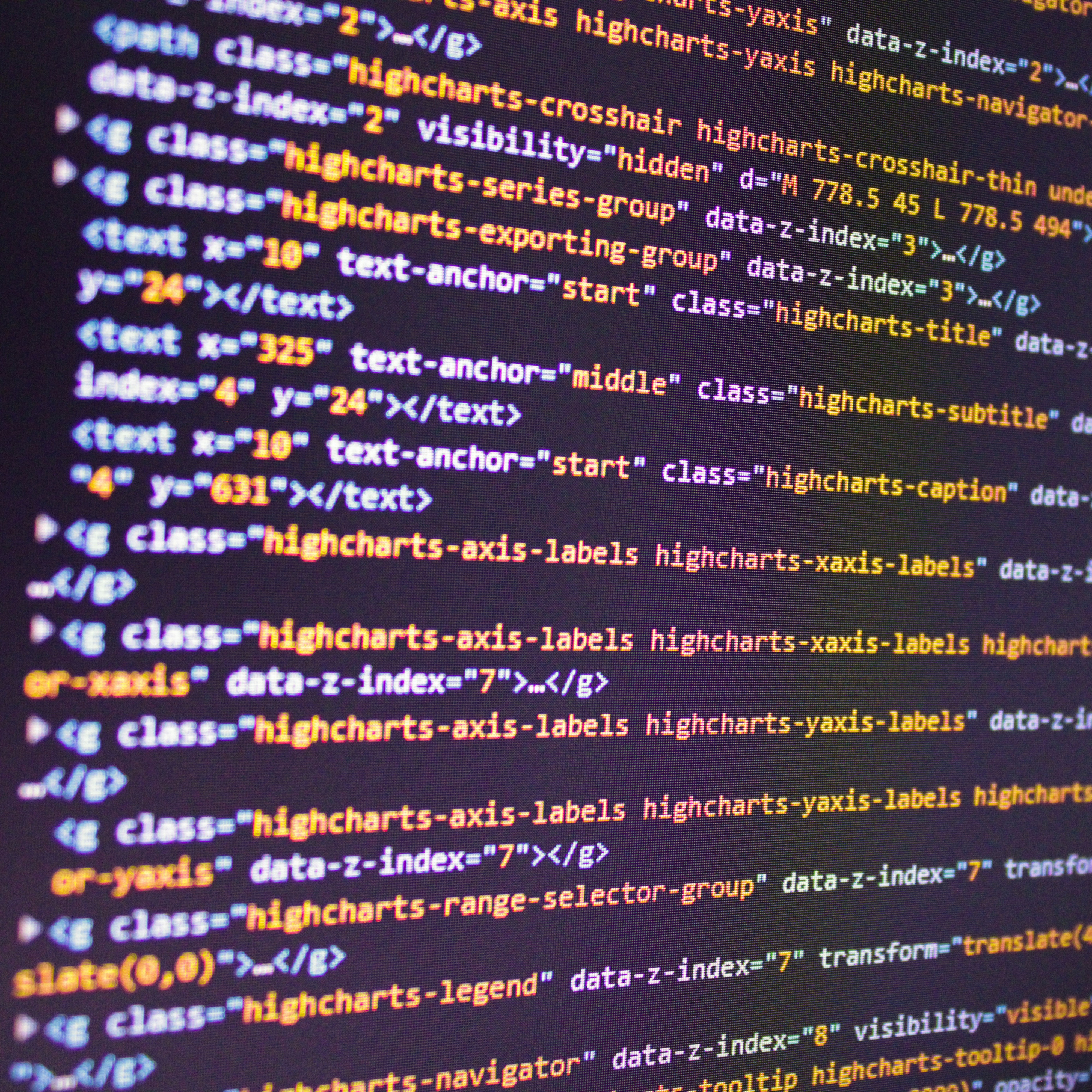 computer coding on screen