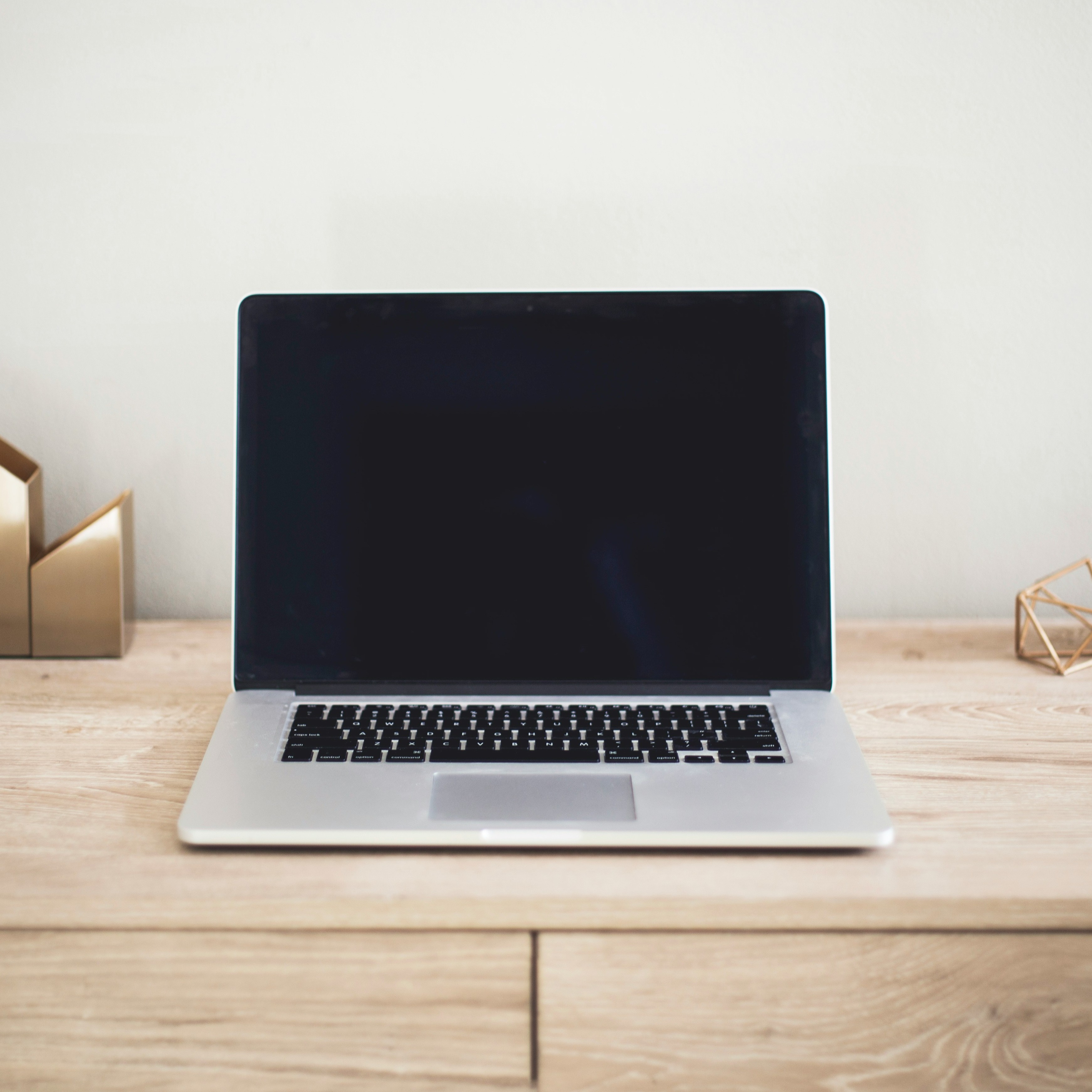 laptop on desk