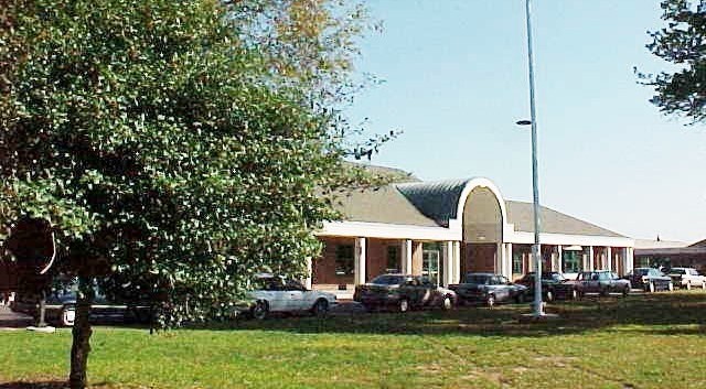 Front of school building