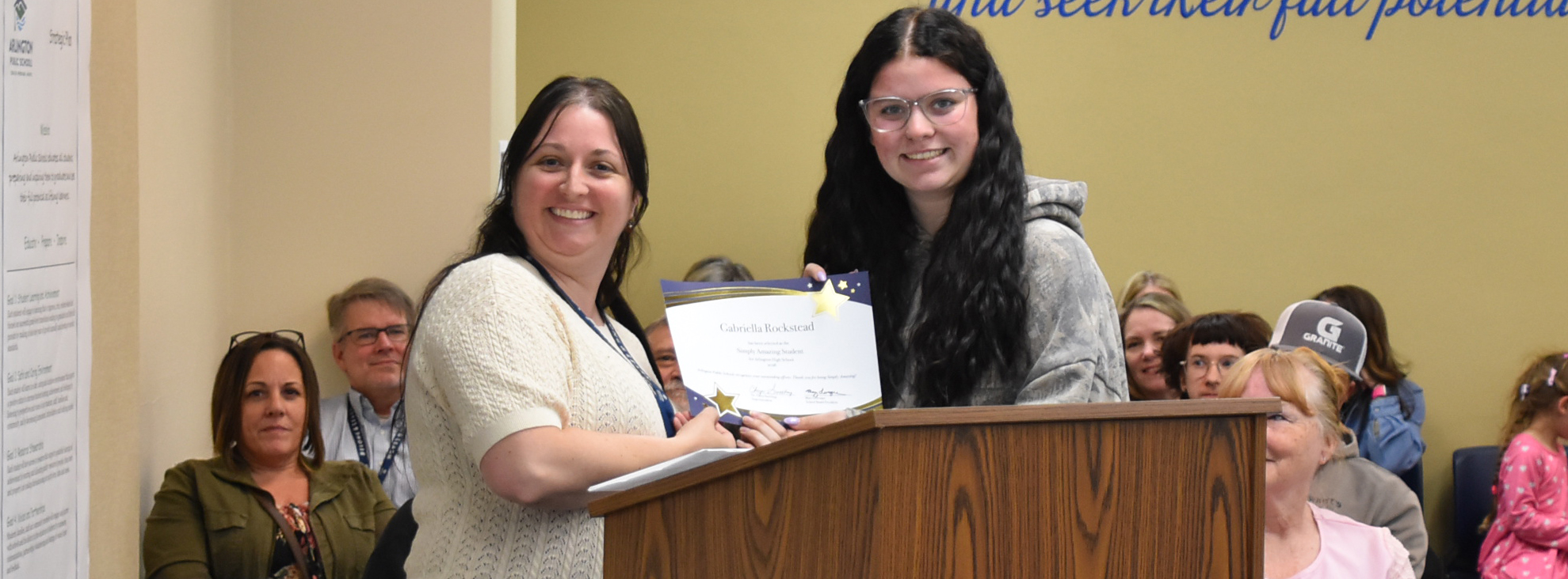 AHS 10th grader Gabby Rockstead was recognized on April 27 for being Simply Amazing!