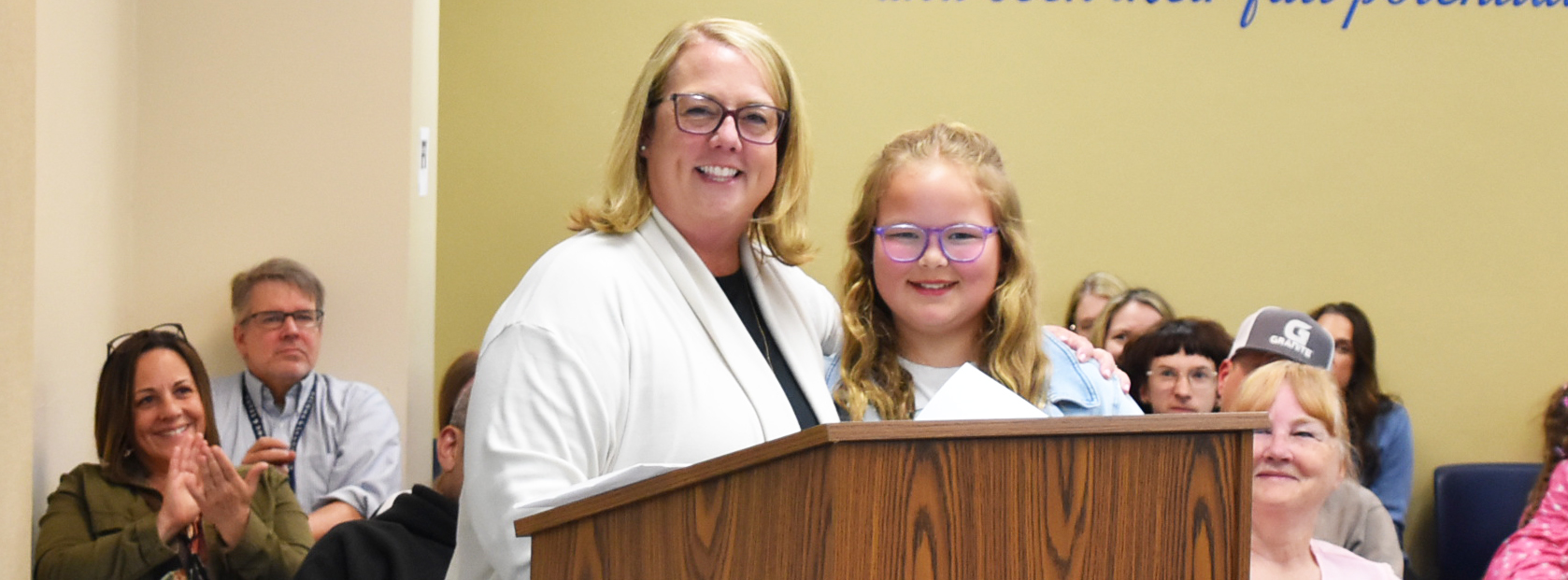 SVLC fourth grader Kyndall Gilbertson was recognized on April 27 for being Simply Amazing!