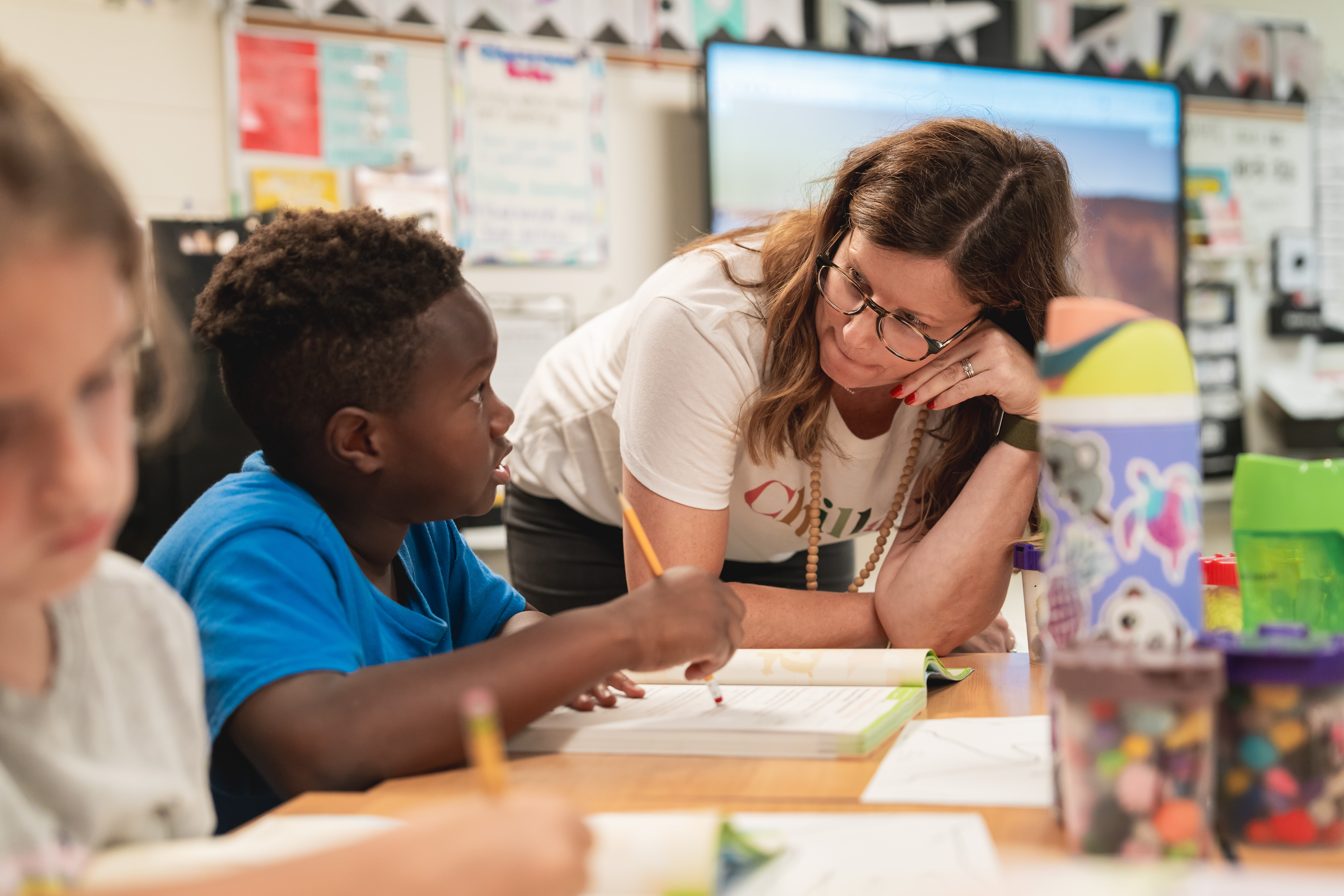 Childs student and teacher