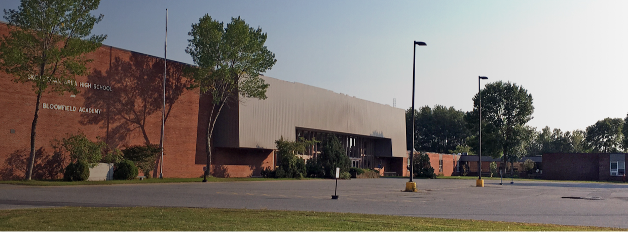 Skowhegan area high school building.