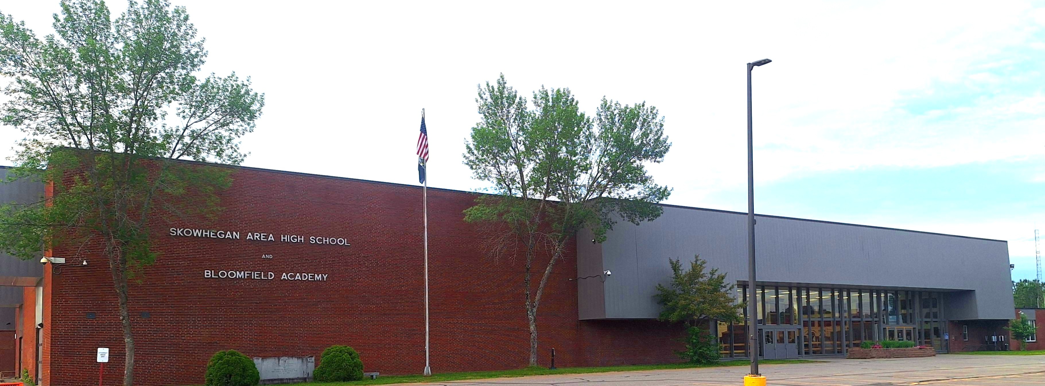 Skowhegan area high school building.