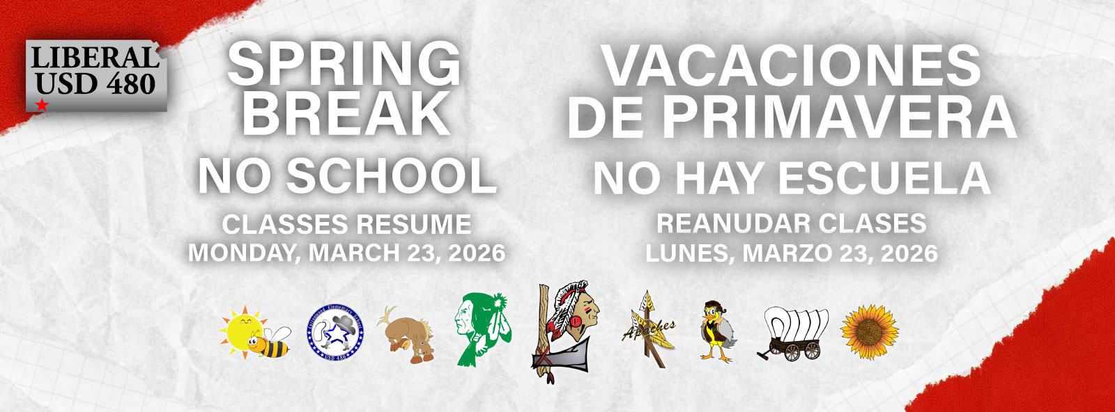 NO SCHOOL - SPRING BREAK