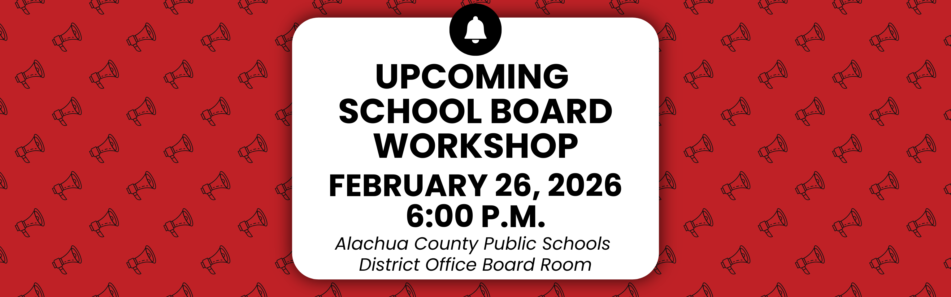 February 26, 2026 School Board Workshop