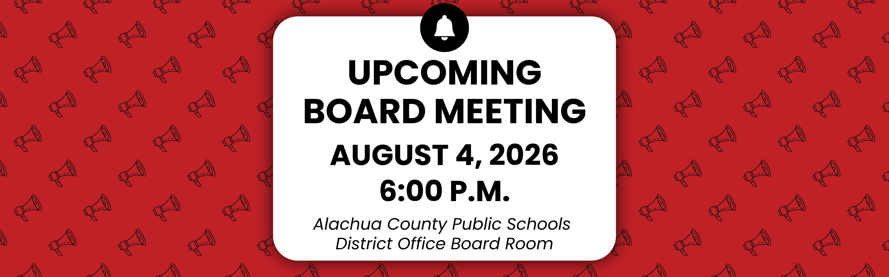 Upcoming Board Meeting - August 4, 2026