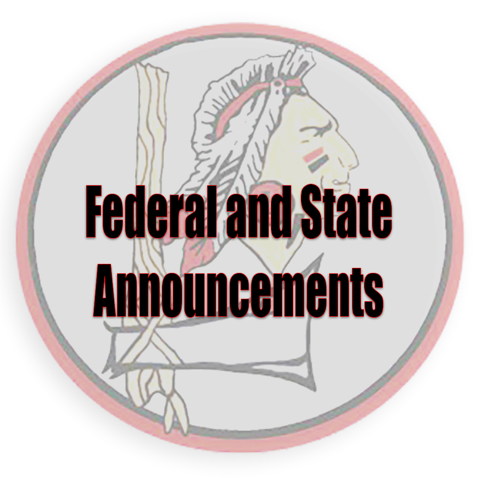 FEDERAL AND STATE ANNOUNCEMENTS