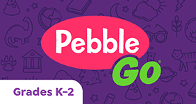 Pebble Go interface for grade 2, featuring educational resources and interactive content for young learners.