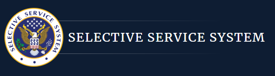Selective Service System logo featuring a sty