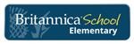 Britannica School Elementary logo featuring a colorful design with educational elements for young learners.