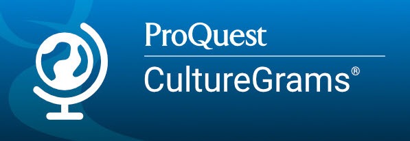 ProQuest CultureGrams logo featuring a globe and stylized text representing cultural information resources.