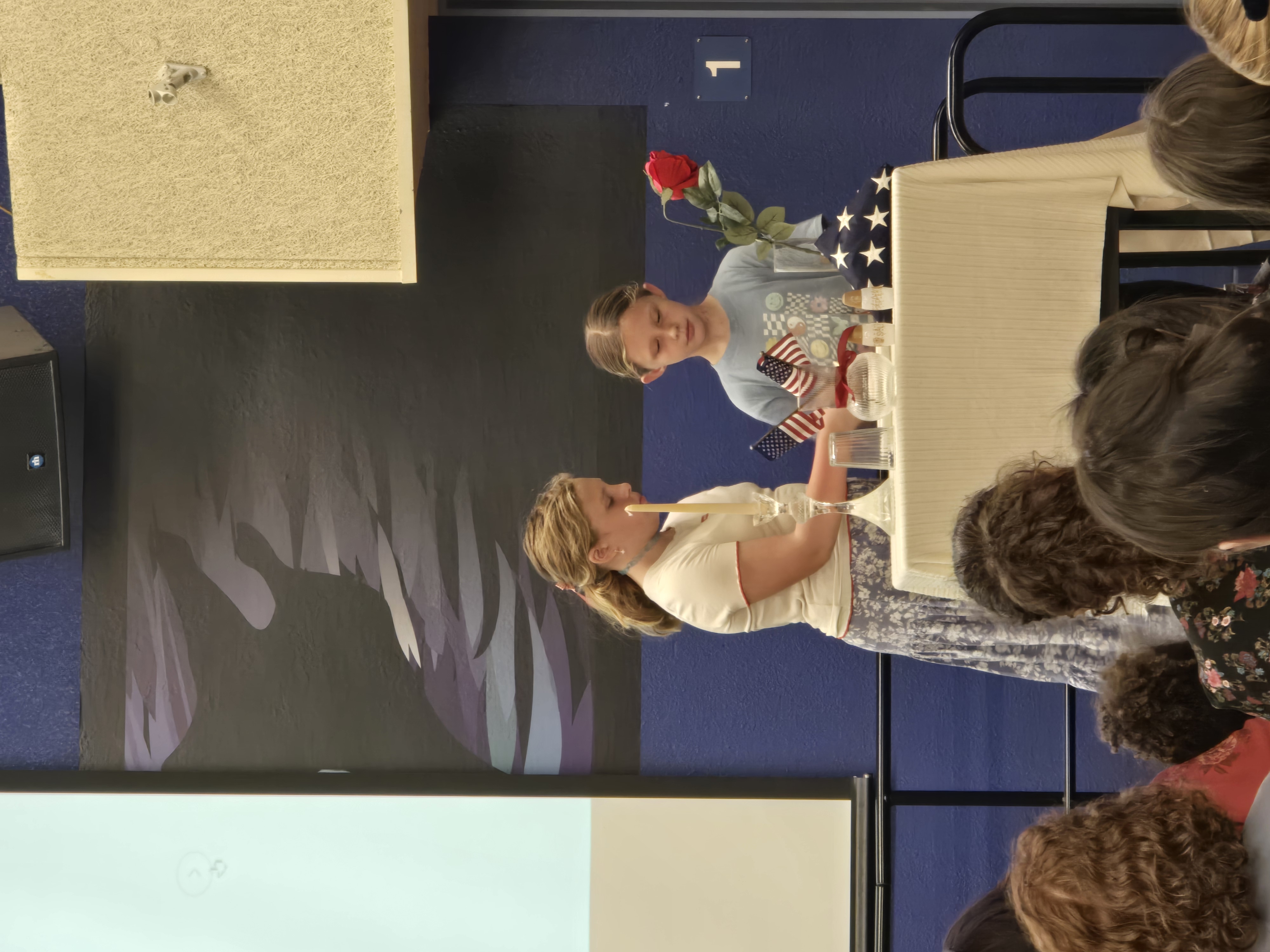 Veterans Family Night presentation of memorial table