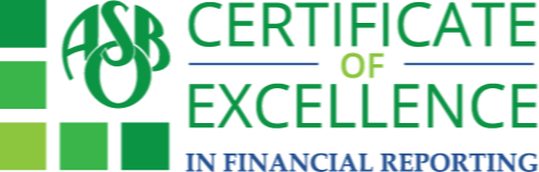ASBO Certificate of Excellence in Financial Reporting