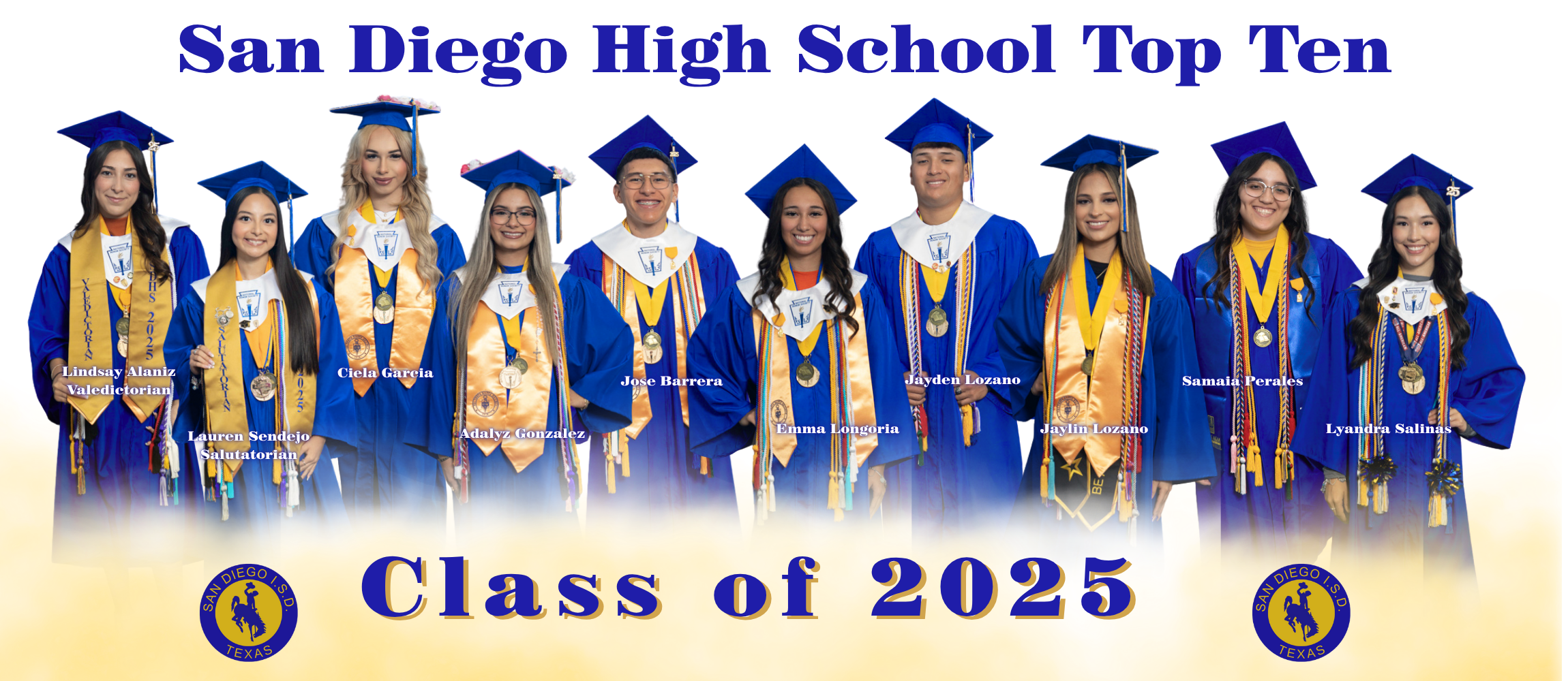 SDHS Class of 2025 Top Ten Graduates
