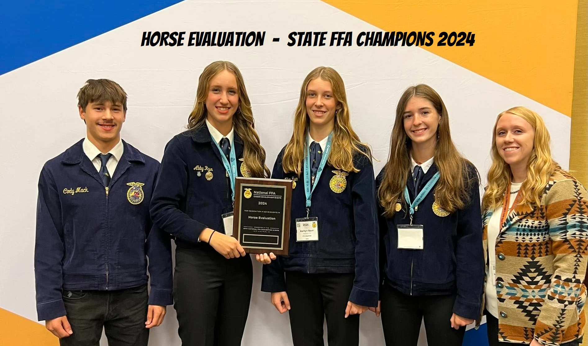 HORSE EVALUATION  STATE FFA CHAMPIONS 2024