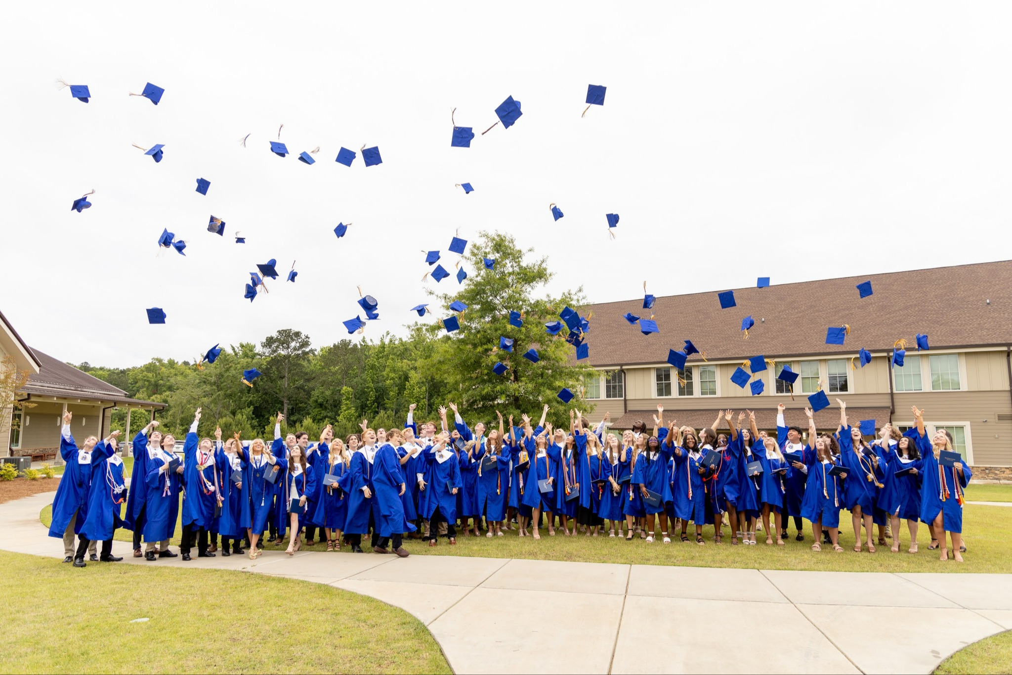 Graduation cap toss