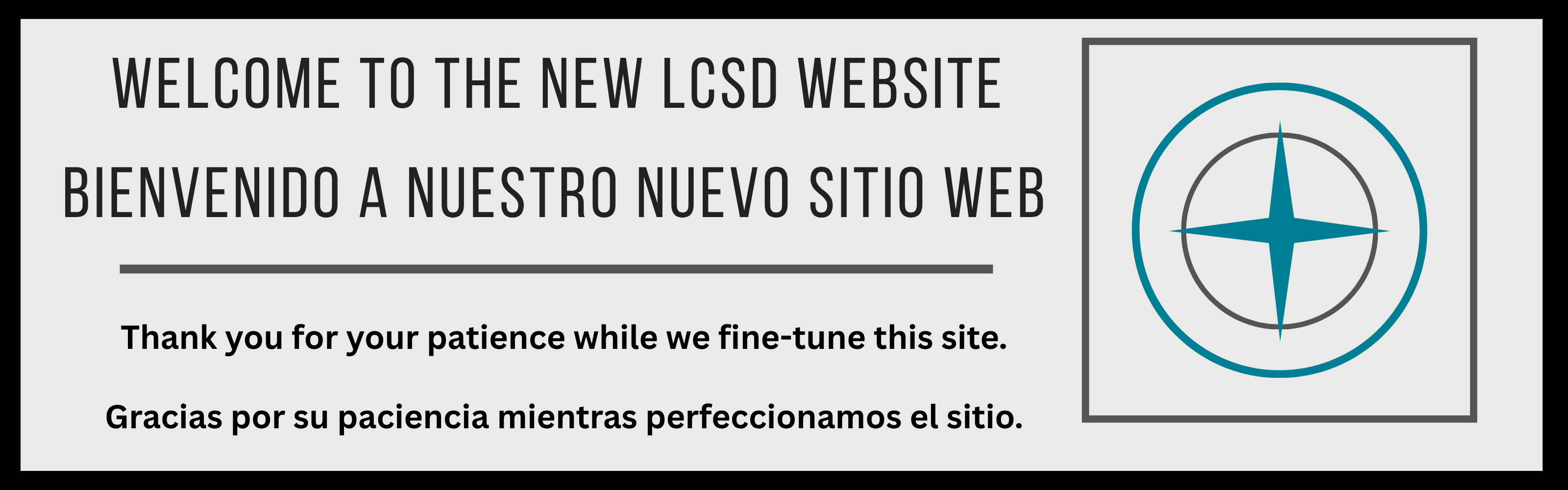 Welcome to our new website graphic