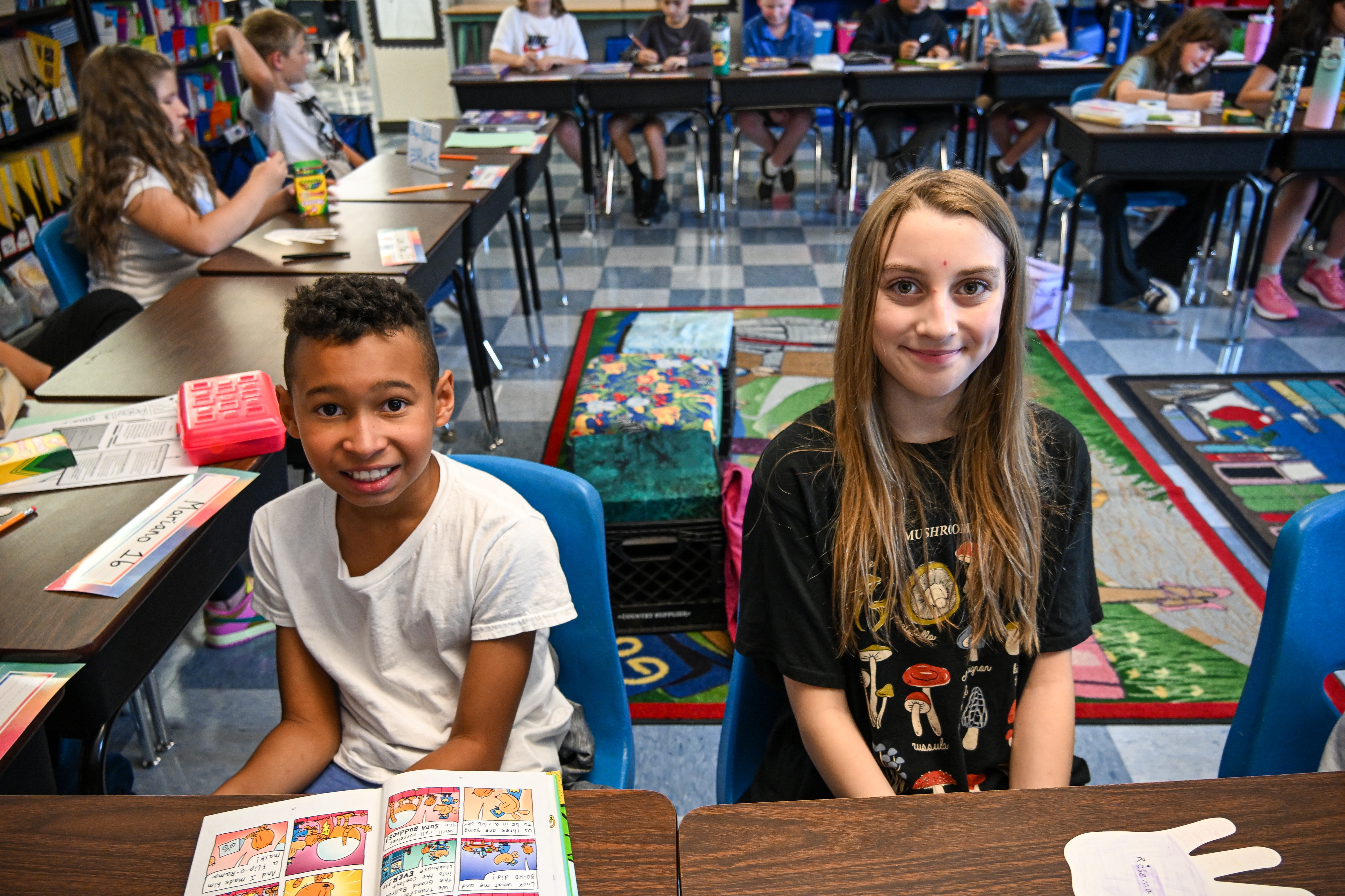 Students smiling