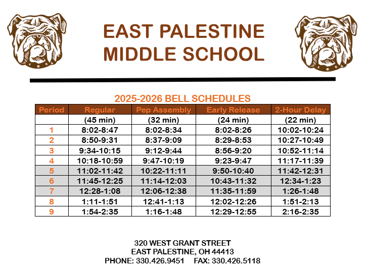 bell schedule