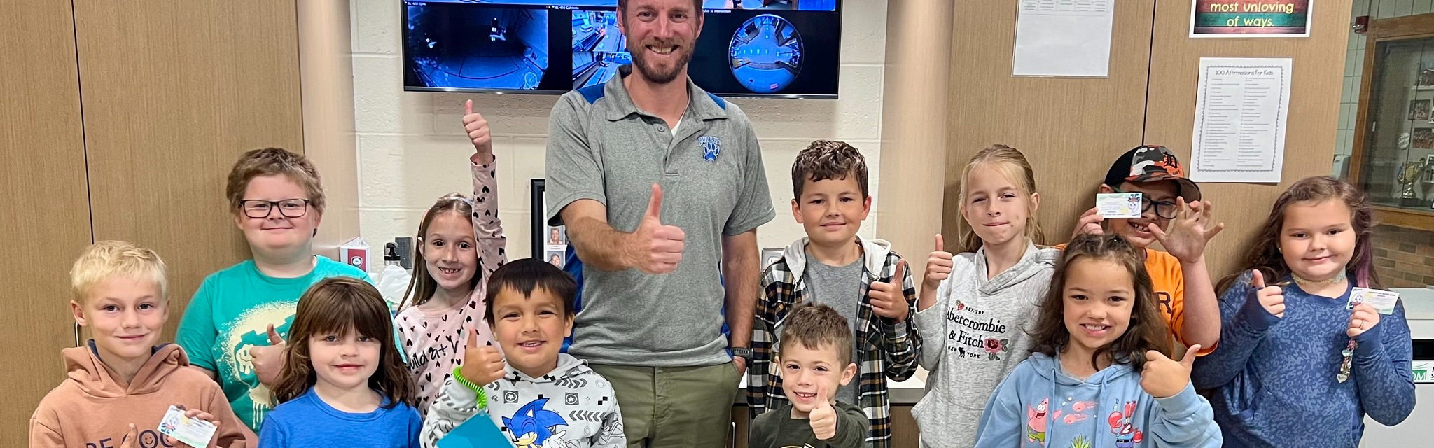 Students pictured for their THINK award