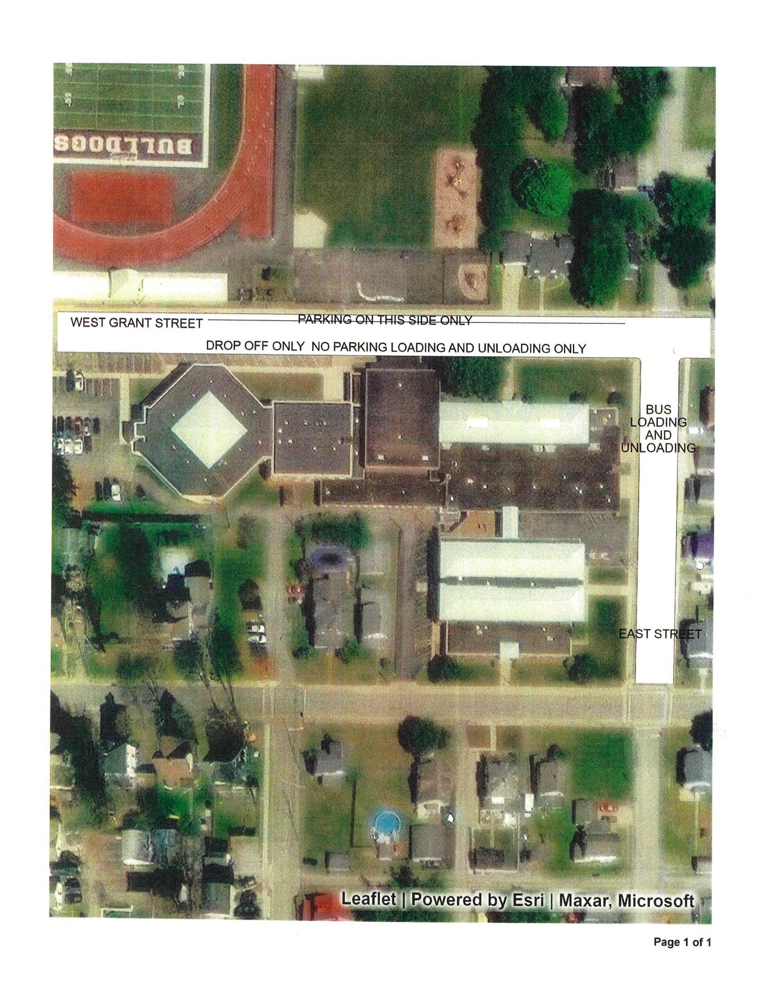 aerial view of school