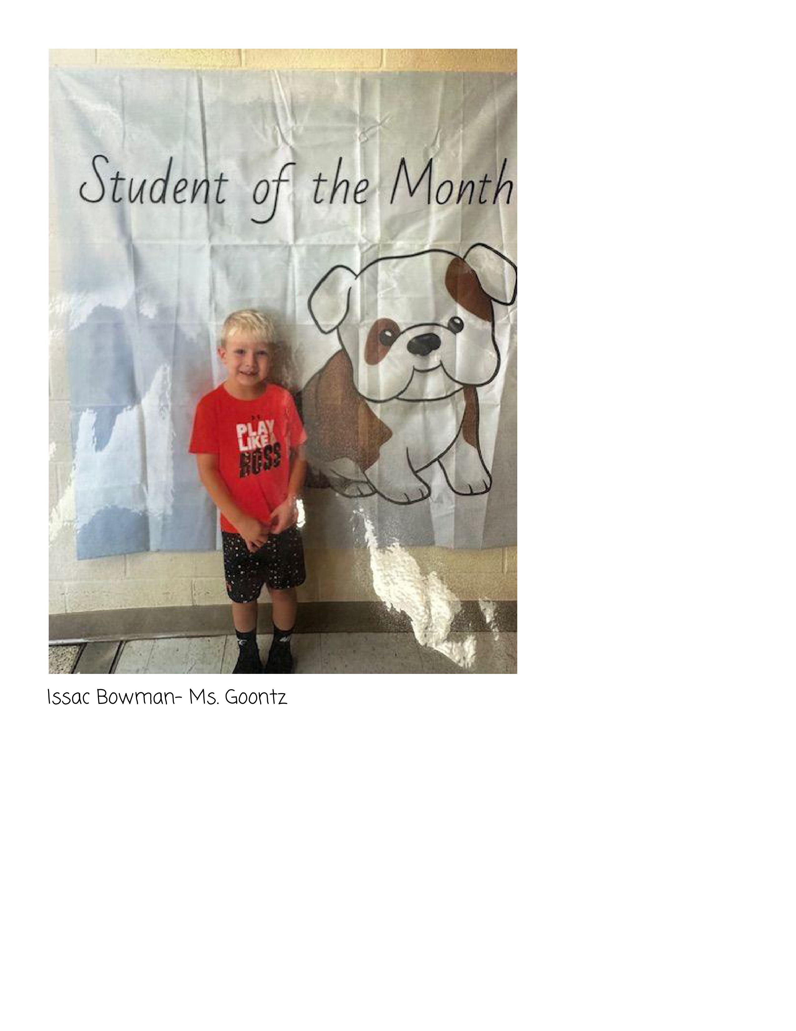 student of the month