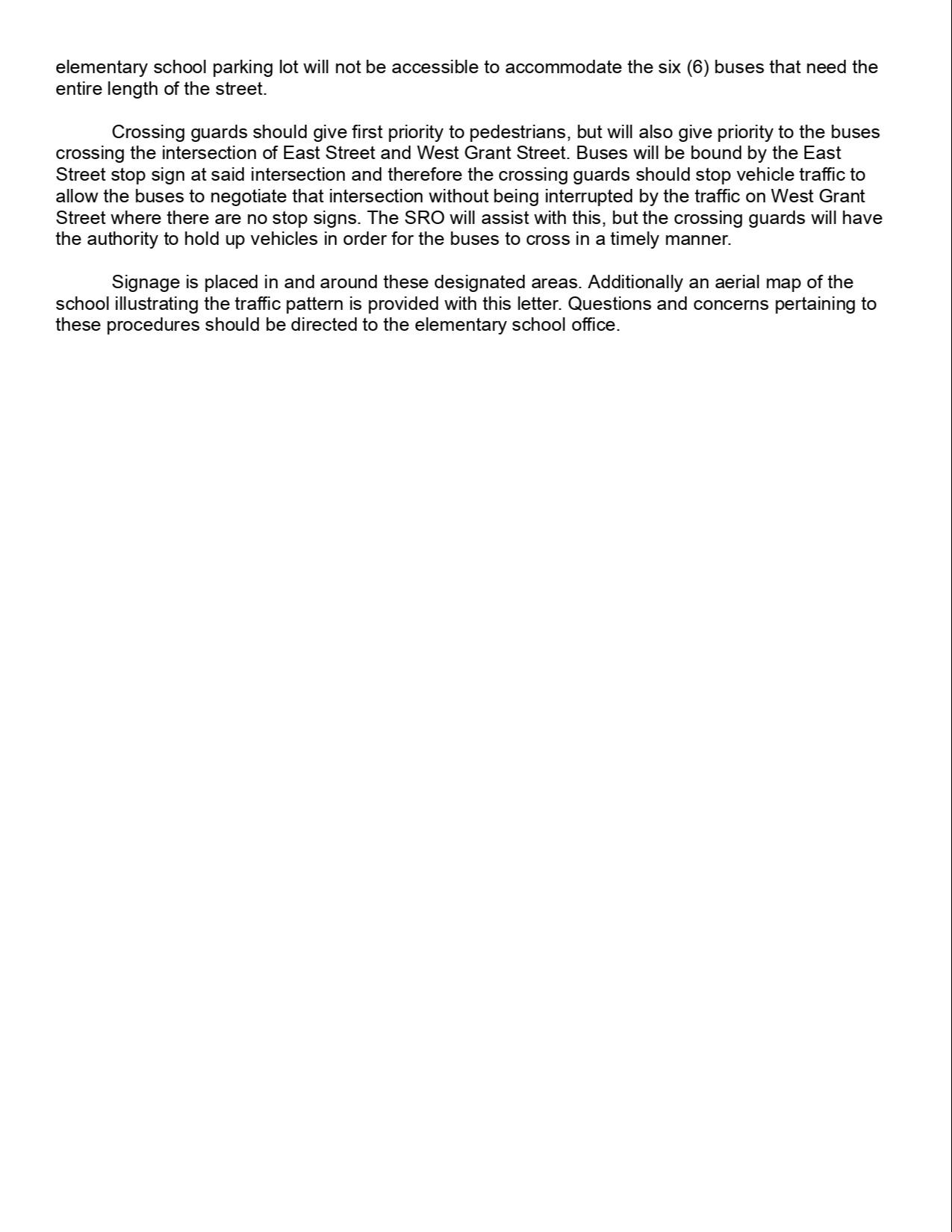 entry and dismissal procedures