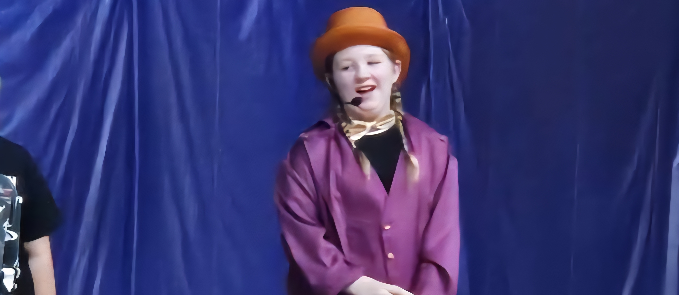 Student participating in talent show