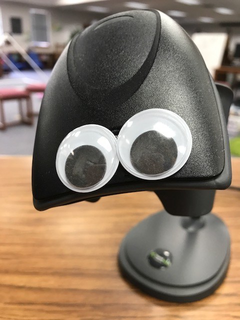 BOOK SCANNER WITH GOOGLY EYES