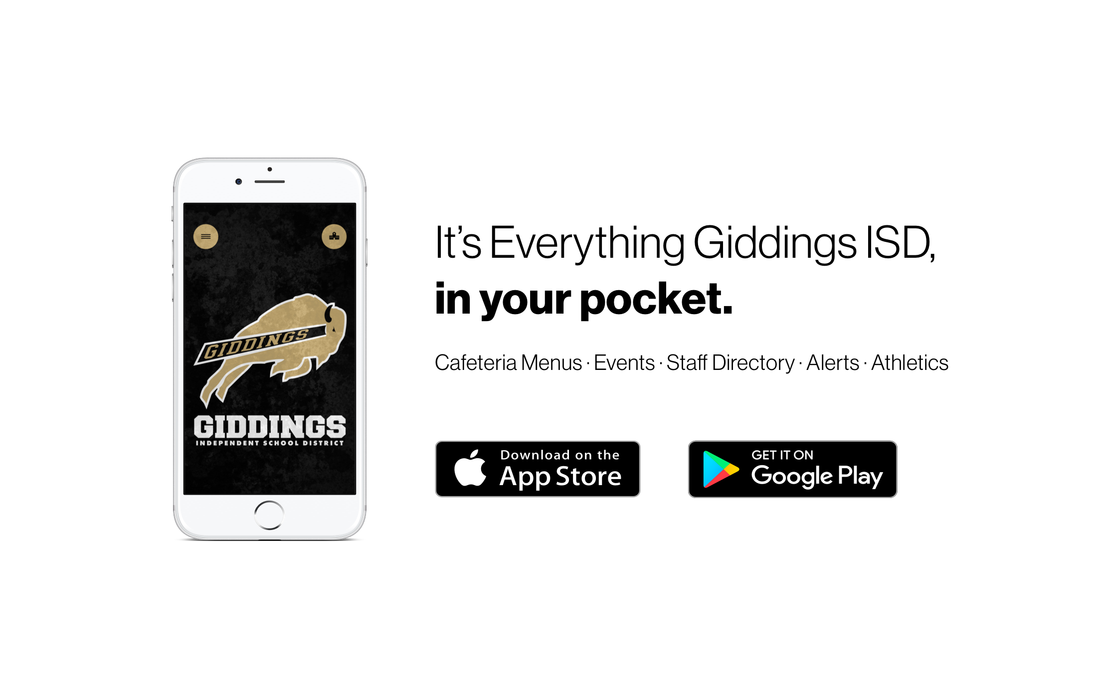 Giddings ISD is proud to announce a new iOS and Android app!