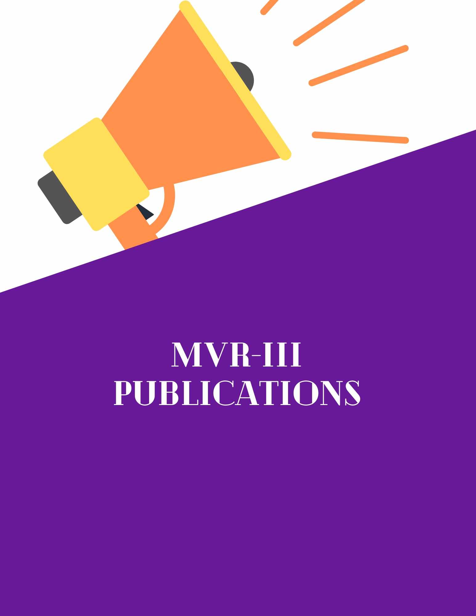 MVR-III Publications