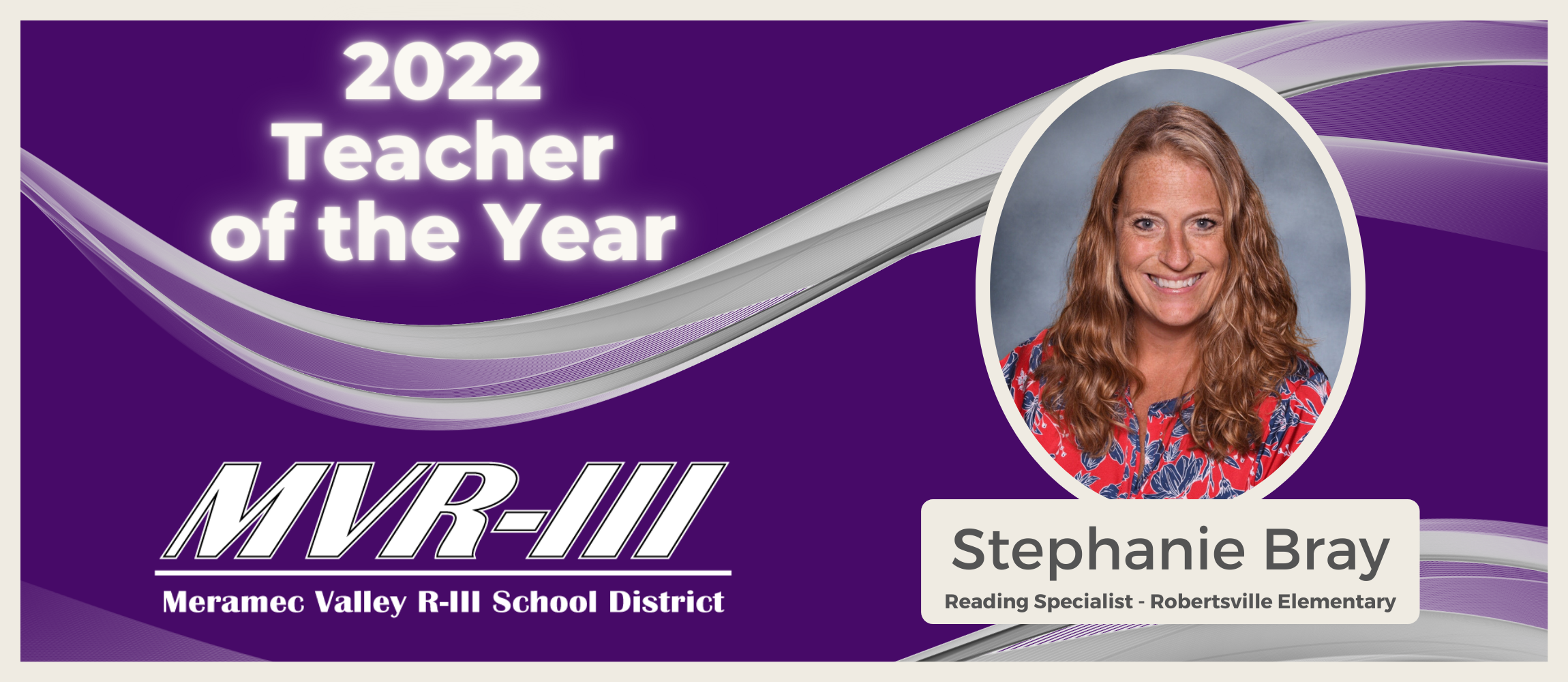2022 MVR-III Teacher of the Year - Stephanie Bray