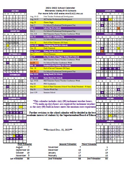 21-22 Calendar