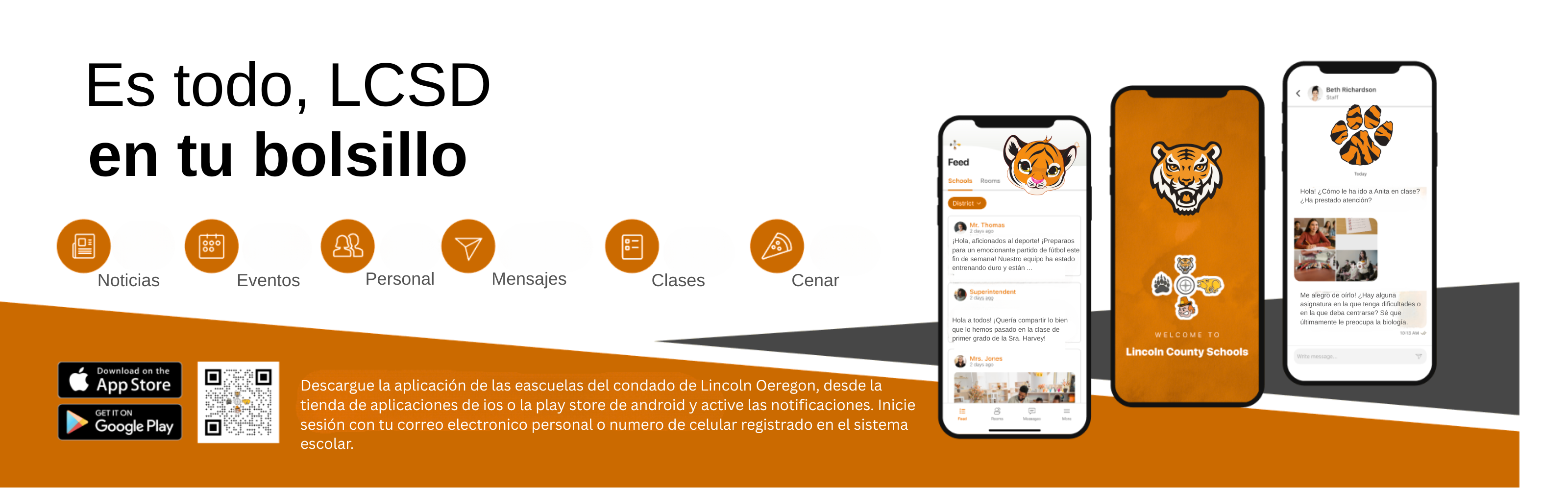 Download the LCSD App with links to App store