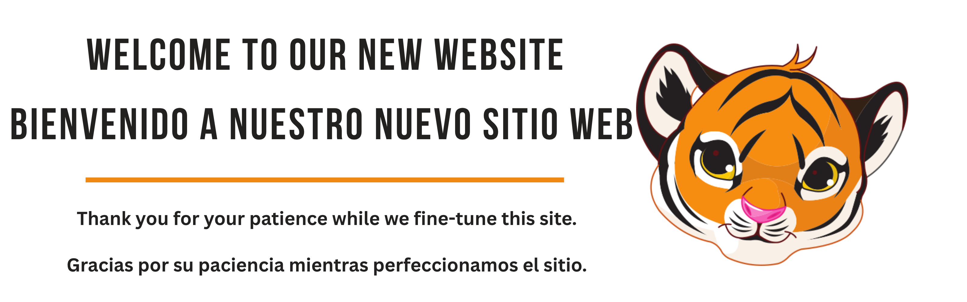 Welcome to our new website graphic