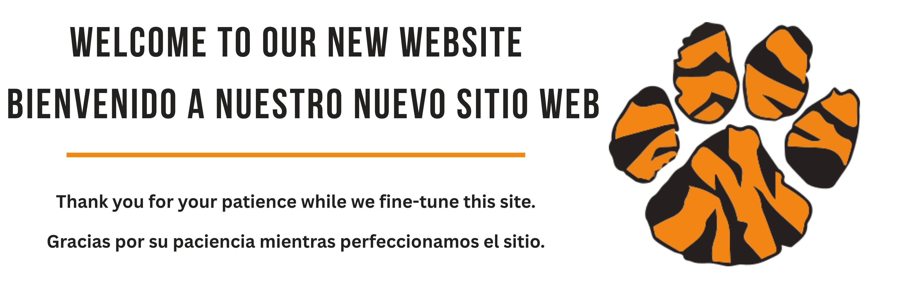 Welcome to our new website graphic